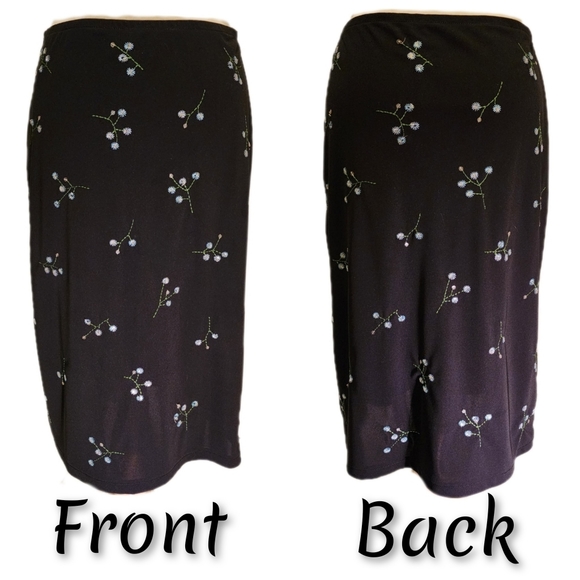 BCBGMaxAzria Sequin Embroidered Skirt - Picture 5 of 14